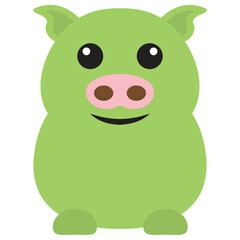 
A funny fat pig icon
