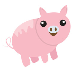 
A funny fat pig icon

