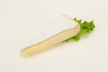 Brie cheese triangle served salad