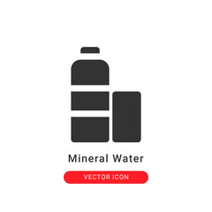 Obraz premium mineral water icon in glyph style. for your website design and logo. Vector graphics illustration and editable stroke.