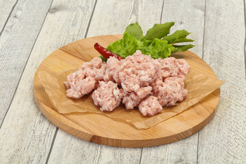 Homemade pork minced meat for cooking