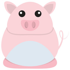 
A funny fat pig icon
