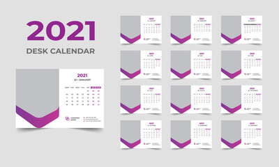 Creative Desk Calendar design 2021 template