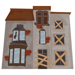 
Isolated vector icon of a haunted house
