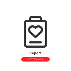 report icon in outline style. for your website design and logo. Vector graphics illustration and editable stroke.