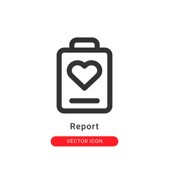 report icon in outline style. for your website design and logo. Vector graphics illustration and editable stroke.