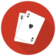 
A poker card ace for casino playing 
