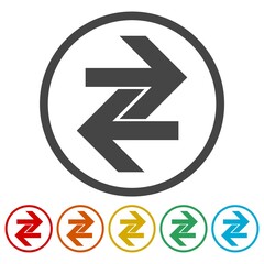 Exchange ring icon, color set