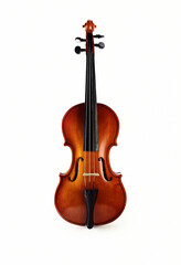 Fototapeta na wymiar Violin on white background. Ancient stringed instrument. Classical music.