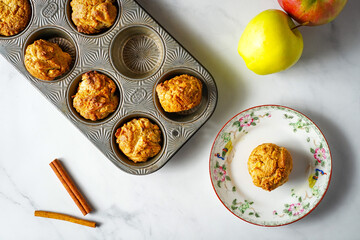 Homemade apple muffins