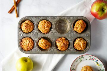 Homemade apple muffins