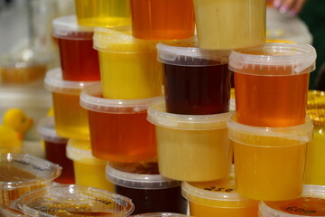 Trade in honey and honey products in the beekeeper's shop
