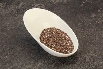 Seasoning chia seeds in the bowl