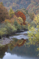 LEON Atardecer de otoño río Esla