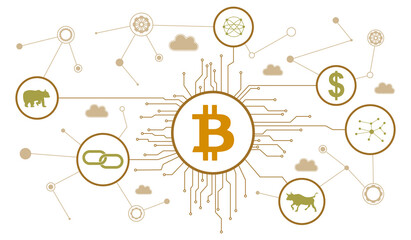 Fototapeta premium Concept of bitcoin