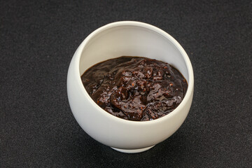 Black Pepper sauce in the bowl