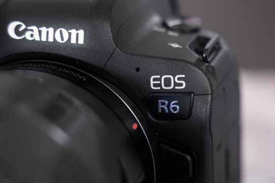 View of the New Canon EOS R6 Mirrorless Camera