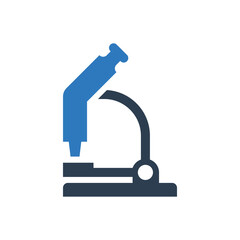Laboratory microscope icon - research symbol