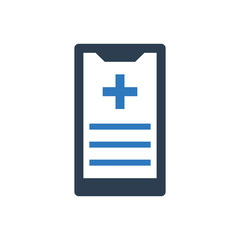 medical mobile app icon - online healthcare icon