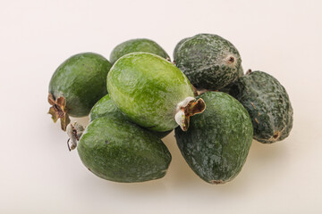 Tropical green sweet fruit Feijoa