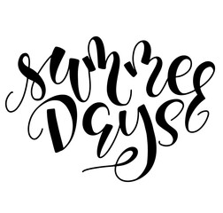 Summer days - black lettering isolated on white background - good as posters, photo overlays, greeting card, t-shirt print and social media.
