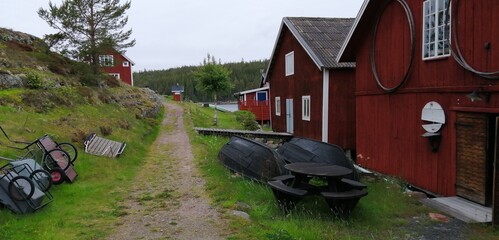 Naklejka premium old abandoned boats