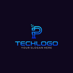 technology logo design vector for business companies