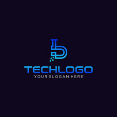 technology logo design vector for business companies