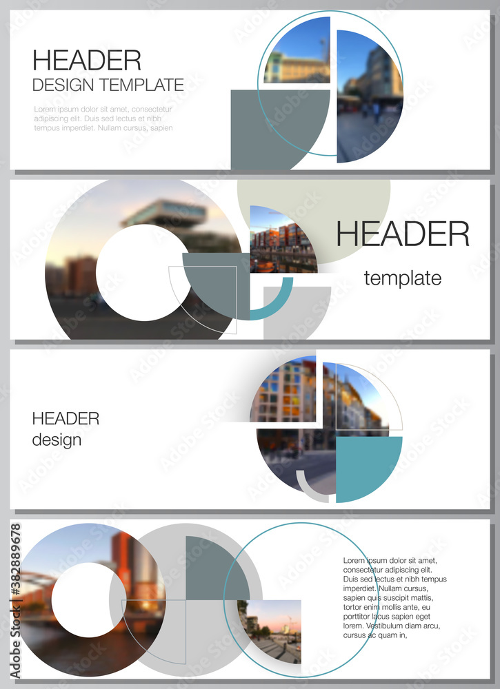 Poster vector layout of headers, banner design templates for website footer design, horizontal flyer design