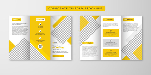 Corporate Business trifold brochure template design