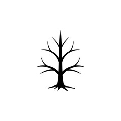 Death tree icon flat vector illustration