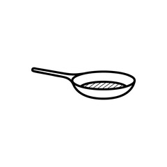 Fry pan icon vector illustration