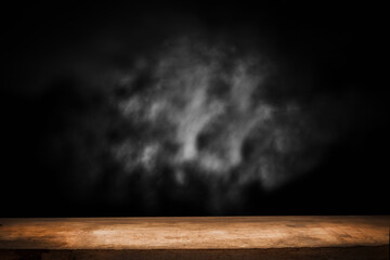 dark wall background, on the background of an old wooden table
