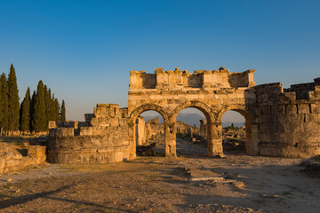 Hierapolis ancient city ruins, Pamukkale, Turkey