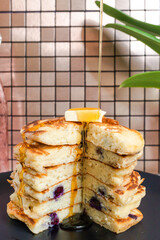 Pancakes Under a Maple Waterfall