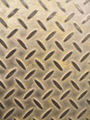 
Close-up on a metal staircase, background