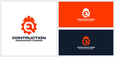 contruction logo design vector