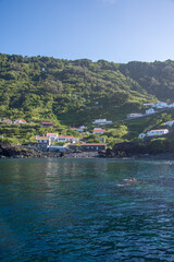 Walk on the Azores archipelago. Discovery of the island of sao jorge, Azores. Velas