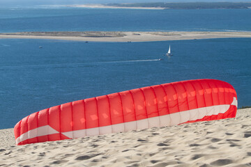 Water, trees and sand at the Dune of Pilat