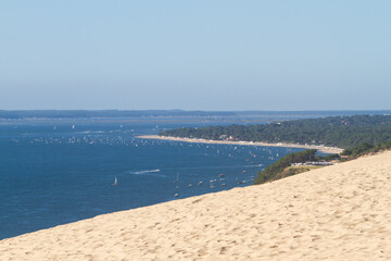 Water, trees and sand at the Dune of Pilat
