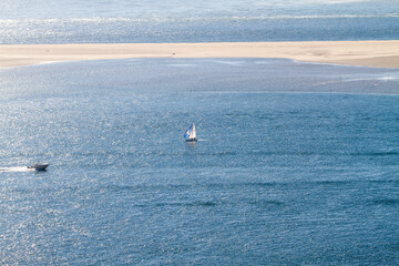 Water, trees and sand at the Dune of Pilat