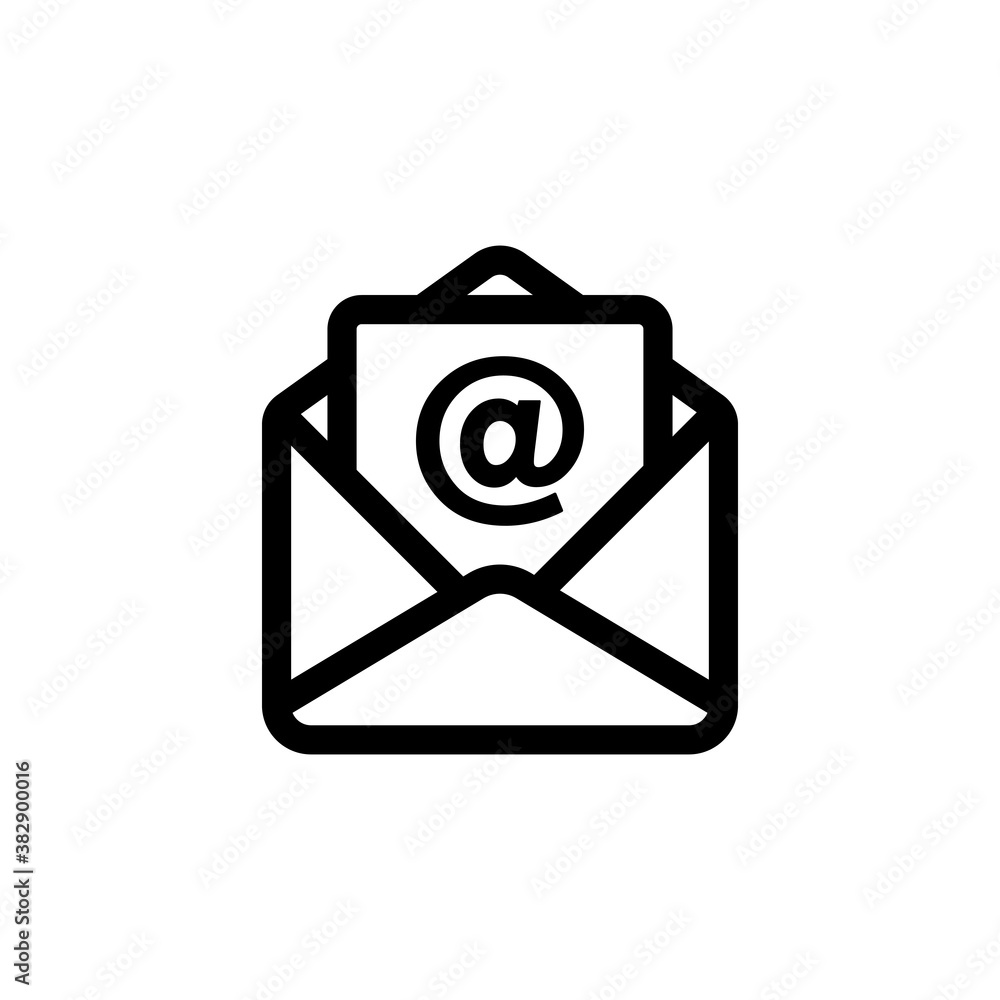 Poster email message icon in black. vector eps 10. isolated on white background