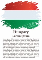 Flag of Hungary, Hungary. Template for award design, an official document with the flag of Hungary. Bright, colorful vector illustration.