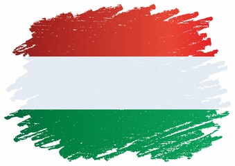 Flag of Hungary, Hungary. Bright, colorful vector illustration.