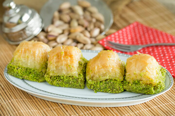 Turkish kitchen; Traditional delicious Turkish desserts; Baklava