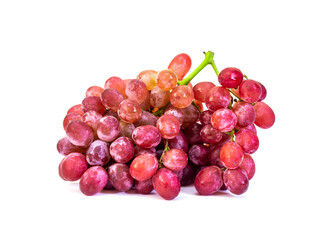 Red grape fruit isolated white background