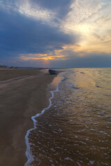 Fishing boat on the coast of the beach