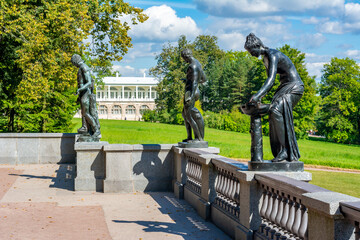 Statues in Catherine park in Tsarskoe Selo (Pushkin), Saint Petersburg, Russia