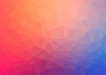 Poster Im Rahmen Colorful flat background with triangles © igor_shmel