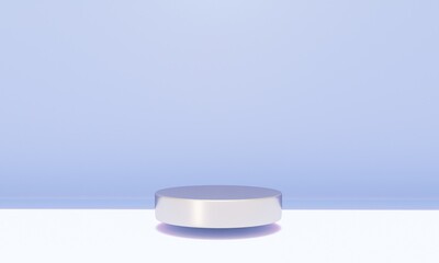 Scene with podium for mock up presentation in pastel color and minimalism style with copy space, 3d render abstract background